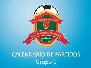 calendario de partidos - grupo 1