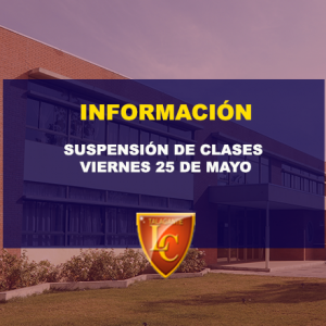 Circular sobre suspensión de clases viernes 25 de mayo