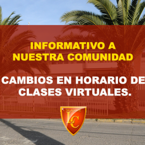 CAMBIOS EN HORARIO DE CLASES VIRTUALES